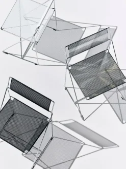 HAY X-Line chair, indoor, chrome - black