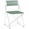 HAY X-Line chair, indoor, chromed - leek green