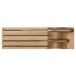 Heirol Woody in-drawer knife block, ash