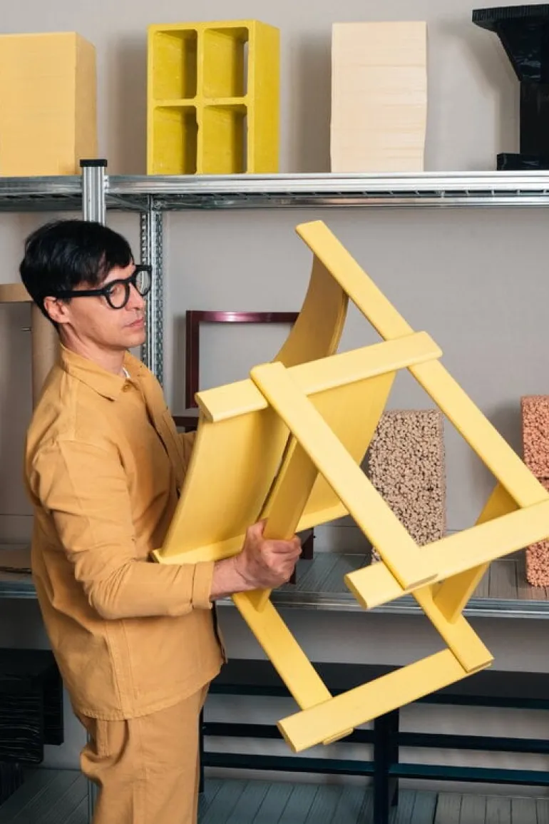 Hem Bullnose chair, yellow