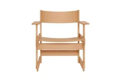 Hem Bullnose lounge chair, natural beech