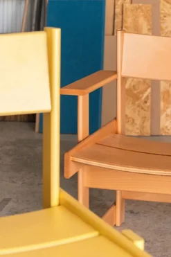 Hem Bullnose lounge chair, natural beech