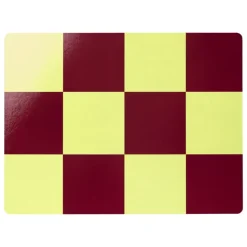 Hem Check placemat, 2 pcs, butter - burgundy