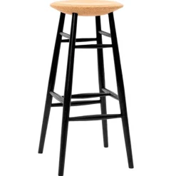 Hem Drifted bar stool, 75 cm,  light cork - black