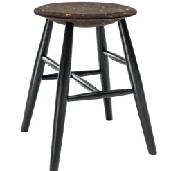 Hem Drifted stool, dark cork - black