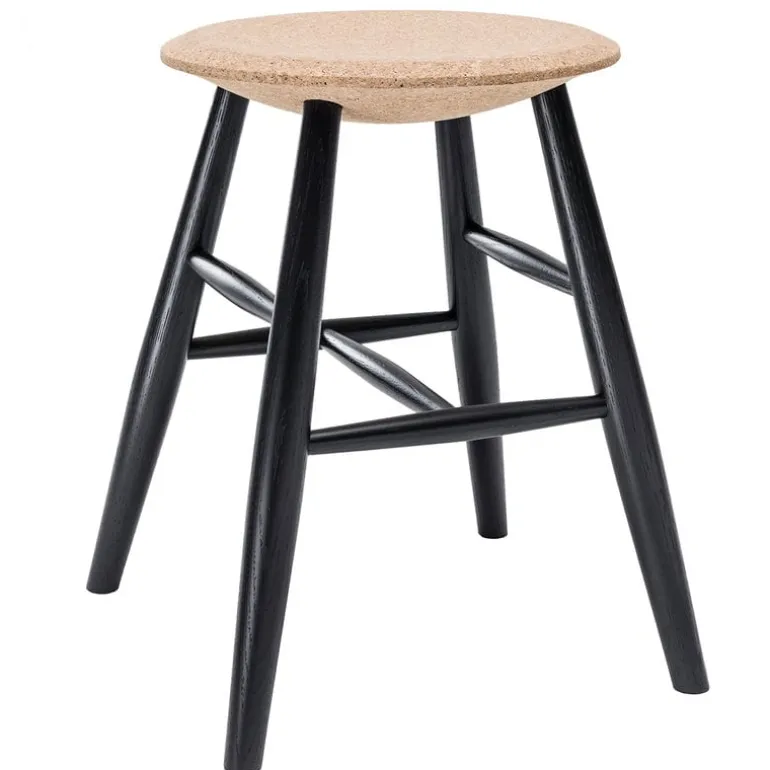 Hem Drifted stool, light cork - black