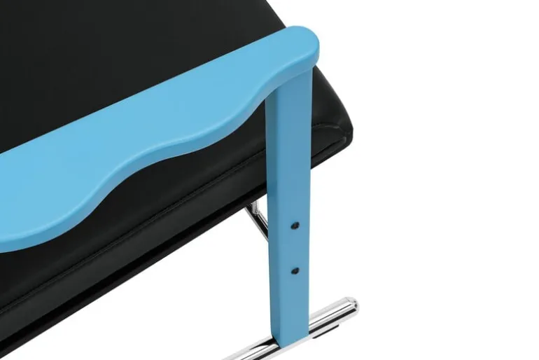 Hem Experiment lounge chair 502, blue - black leather