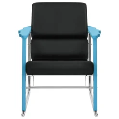 Hem Experiment lounge chair 502, blue - black leather