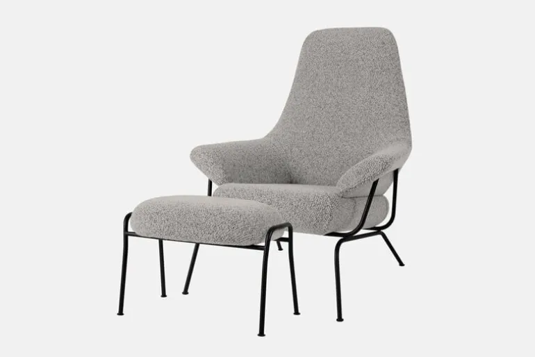 Hem Hai lounge chair, pebble boucle