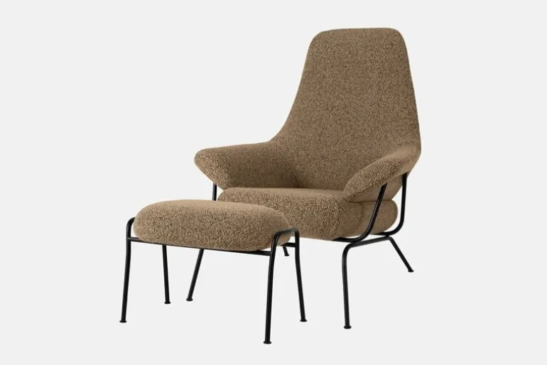 Hem Hai lounge chair, sawdust boucle