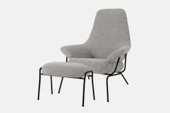 Hem Hai ottoman, pebble boucle