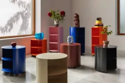 Hem Hide side table, ultramarine