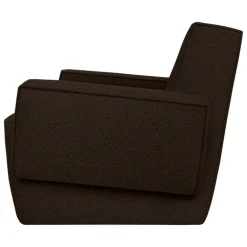 Hem Hunk lounge chair with armrests, Tiree Chocolate