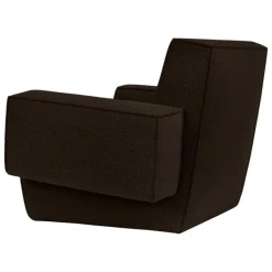 Hem Hunk lounge chair with armrests, Tiree Chocolate
