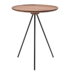 Hem Key side table, walnut - black