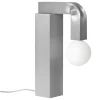 Hem Knuckle table lamp, brushed aluminum