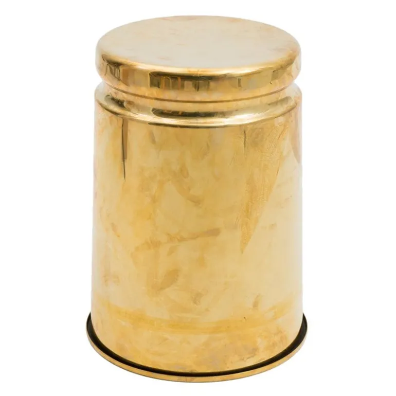 Hem Last stool, polished brass