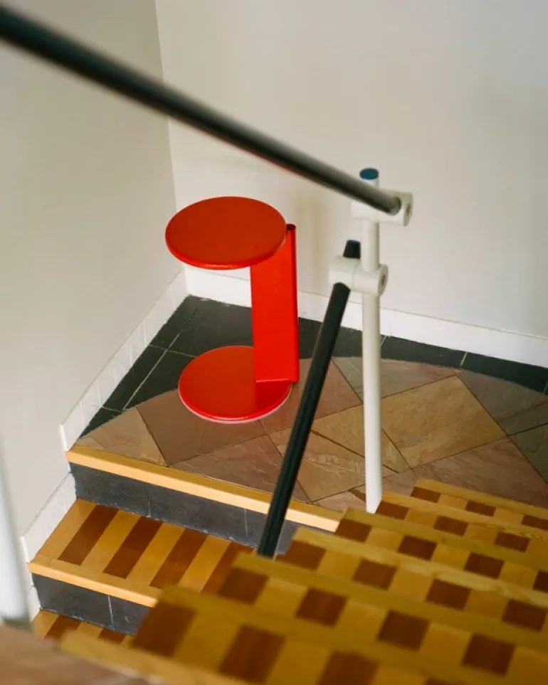 Hem Lolly side table, traffic red