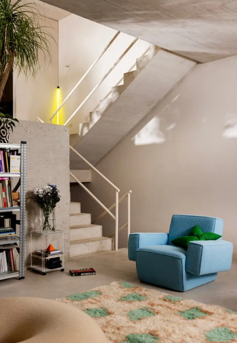 Hem Monster rug, 250 x 350 cm, turquoise - peach