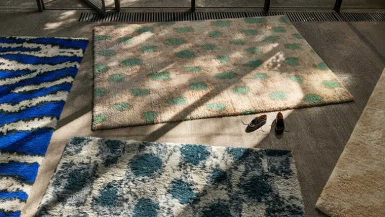 Hem Monster rug, 250 x 350 cm, ultramarine blue - off white