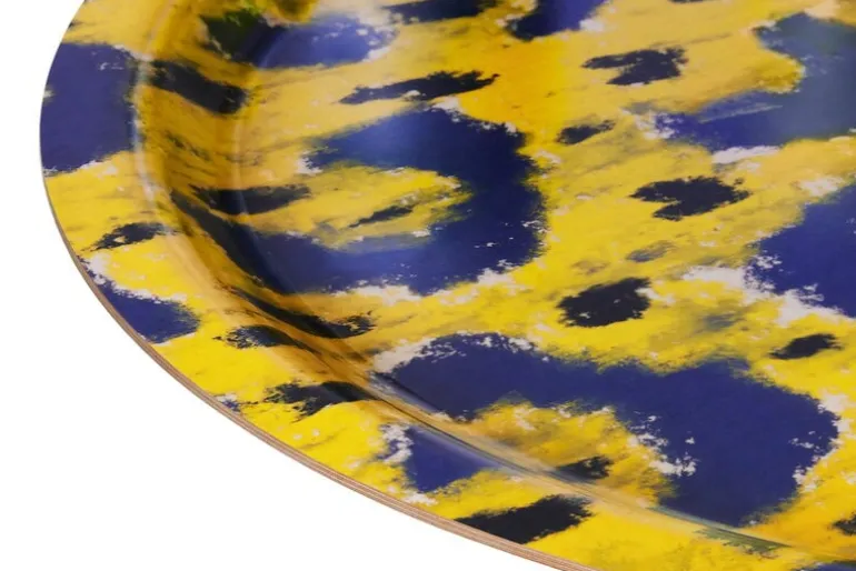 Hem Monster tray, M, ochre yellow - grey - black