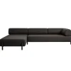 Hem Palo corner sofa, left, brown black
