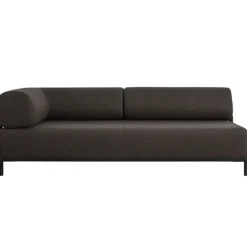 Hem Palo 2-seater chaise, left, brown black