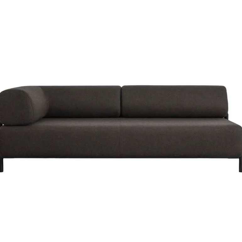 Hem Palo 2-seater chaise, left, brown black