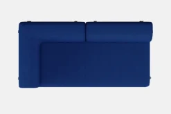 Hem Palo 2-seater chaise, left, cobalt