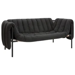 Hem Puffy 2,5 seater sofa, anthracite - black grey steel