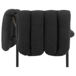 Hem Puffy 2,5 seater sofa, anthracite - black grey steel