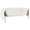 Hem Puffy 2,5 seater sofa, natural - stainless steel