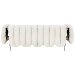 Hem Puffy 2,5 seater sofa, natural - stainless steel