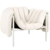 Hem Puffy lounge chair, natural - cream steel