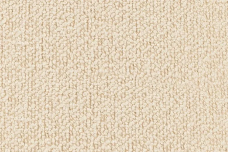 Hem Puffy ottoman, eggshell boucle - stainless steel