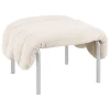 Hem Puffy ottoman, natural - stainless steel