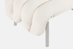 Hem Puffy ottoman, natural - stainless steel