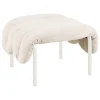 Hem Puffy ottoman, natural - cream steel