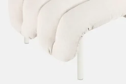 Hem Puffy ottoman, natural - cream steel