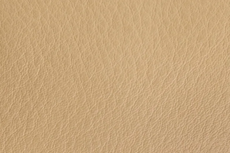 Hem Puffy ottoman, sand leather - cream steel