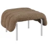 Hem Puffy ottoman, sawdust boucle - stainless steel