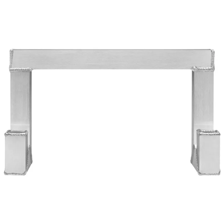 Hem Tig Hook, double, brushed aluminium