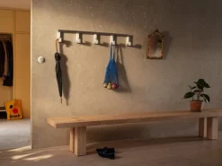 Hem Tig Hook, quintuple, brushed aluminium