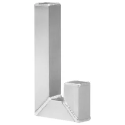 Hem Tig Hook, single, brushed aluminium