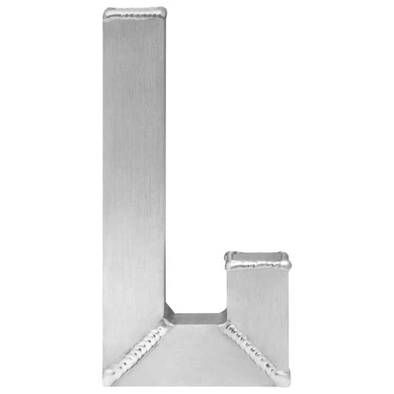 Hem Tig Hook, single, brushed aluminium