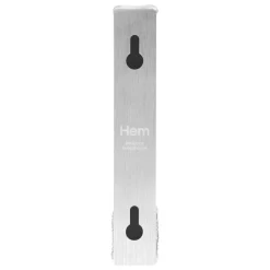 Hem Tig Hook, single, brushed aluminium