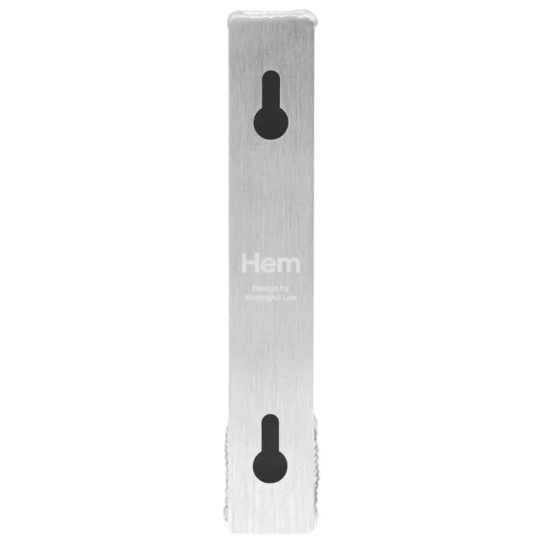 Hem Tig Hook, single, brushed aluminium