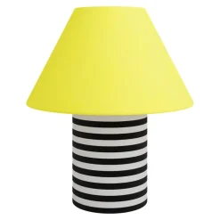 Hem Toto table lamp, large, wax yellow - black and white stripe