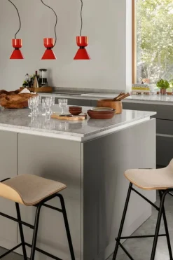 Hem Touchwood counter stool, 65 cm, natural beech - black steel