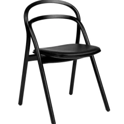 Hem Udon chair, black - black leather